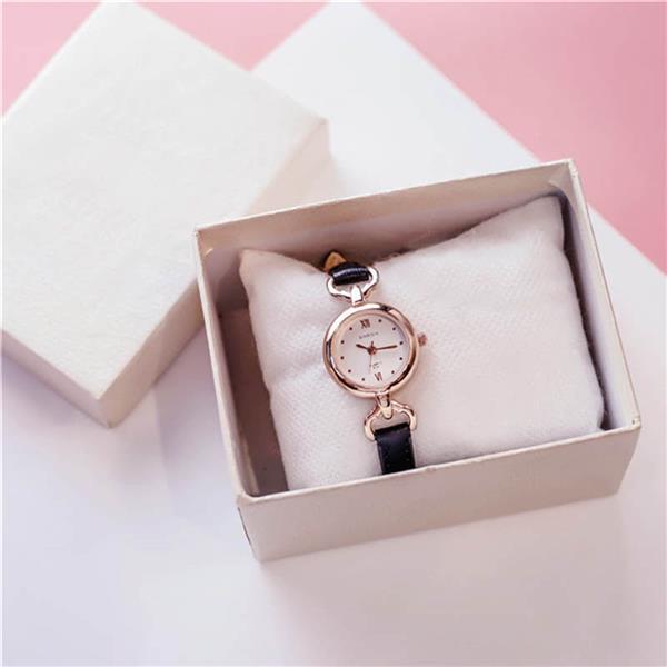 Grote foto eenvoudig quartz polshorloge voor dames mini wijzerplaat van pu leer kleding dames horloges