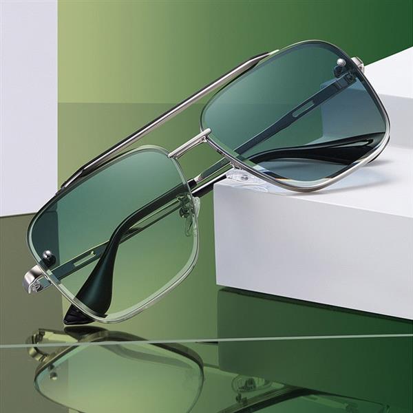Grote foto gradient sunglasses for men metal large frame luxury sun glasses uv400 kleding dames sieraden