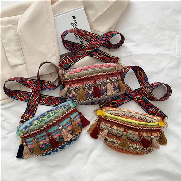 Grote foto fringed tassel waist bag for women fanny pack hip shoulder crossbody handbag sieraden tassen en uiterlijk damestassen