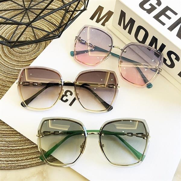 Grote foto rimless square sunglasses for women vintage glasses shades eyewear kleding dames sieraden