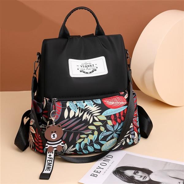 Grote foto plant print backpack for women colorful nylon student bag sieraden tassen en uiterlijk rugtassen