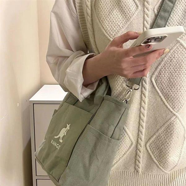 Grote foto casual canvas bag for women versatile tote crossbody shoulder handbag sieraden tassen en uiterlijk damestassen