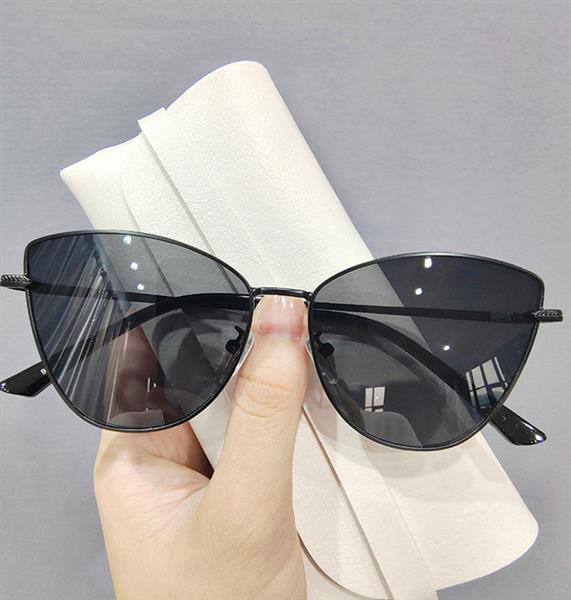 Grote foto cat eye sunglasses for women vintage design metal frame glasses kleding dames sieraden