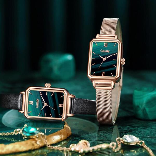 Grote foto luxe vierkant horloge voor dames leren armband met quartz wijzerplaat kleding dames horloges