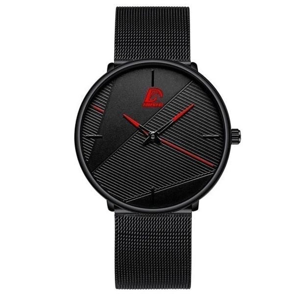 Grote foto minimalistisch horloge voor heren mode ultradun eenvoudig zakelijk kwartshorloge kleding dames horloges