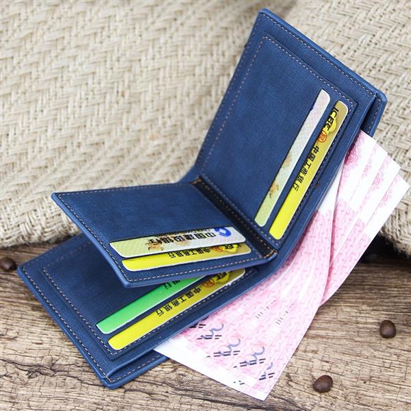 Grote foto vintage denim billfold portemonnee voor heren luxe slanke geld creditcard clip houder portemonnee kleding dames sieraden
