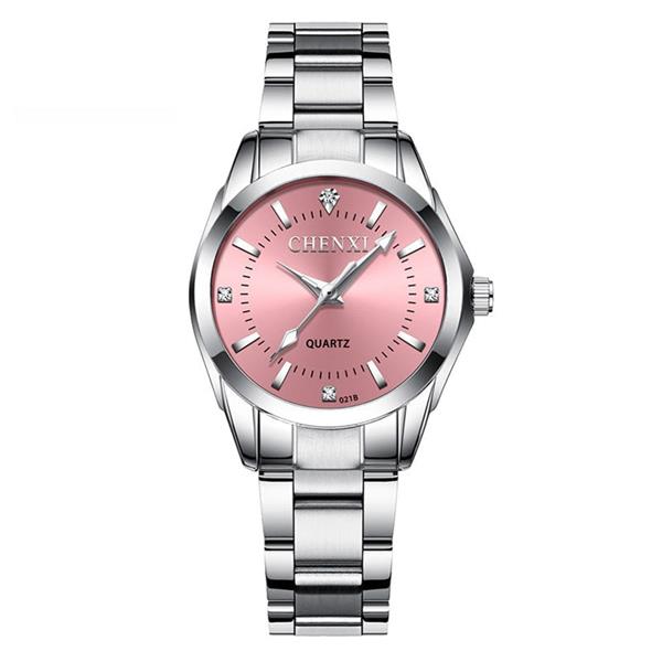 Grote foto casual luxe horloge voor dames waterdicht strass horloge roestvrij stalen armband kleding dames horloges