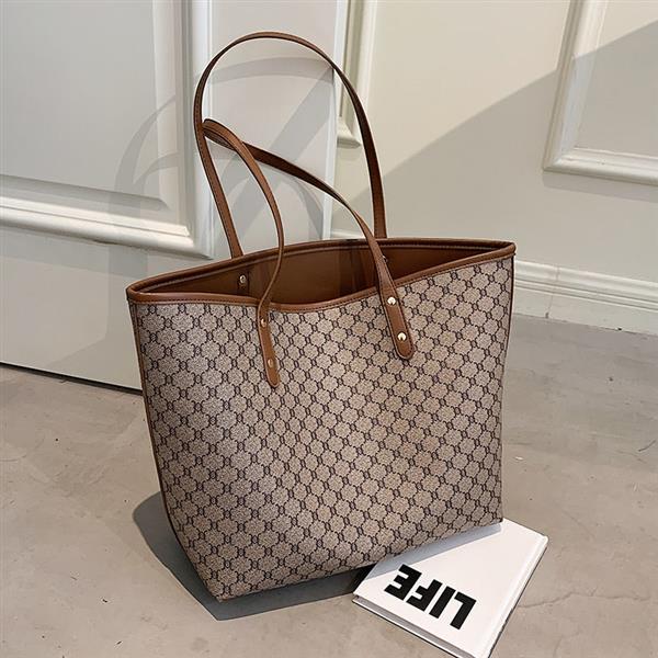 Grote foto tweedelige set luxe tote handtas voor dames designer gestreepte schouder boodschappentas sieraden tassen en uiterlijk damestassen