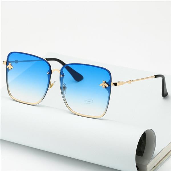 Grote foto oversized montuurloze vierkante bij zonnebril brillenverloop uv400 bril voor dames kleding dames sieraden