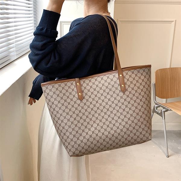 Grote foto tweedelige set luxe tote handtas voor dames designer gestreepte schouder boodschappentas sieraden tassen en uiterlijk damestassen