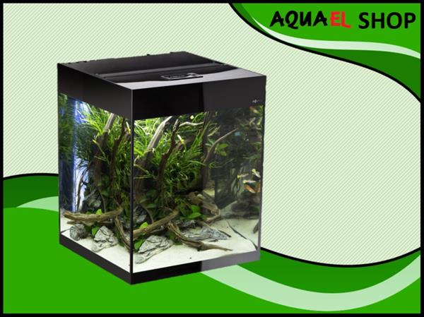 Grote foto aquael glossy 50 zwart aquarium set inclusief glossy meubel dieren en toebehoren vissenkommen