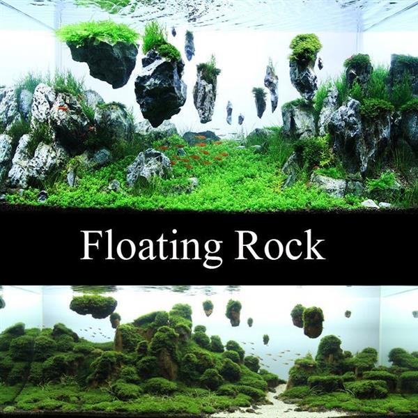Grote foto suspended rock 3 12cm drijvende stenen aquarium decoratie stenen in zakje dieren en toebehoren vissenkommen