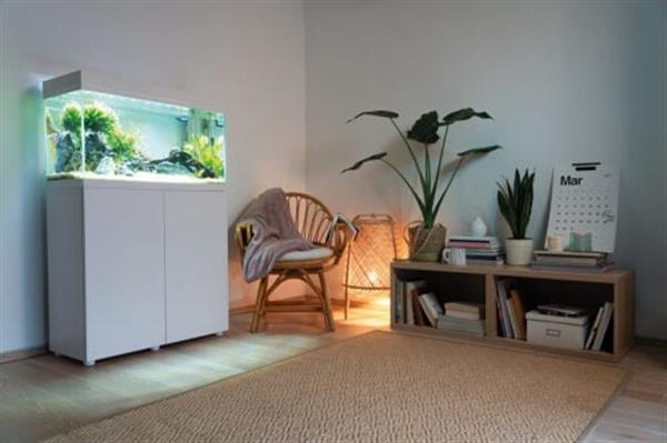 Grote foto aquael optiset 125 aquarium wit 80cm met meubel dieren en toebehoren vissenkommen