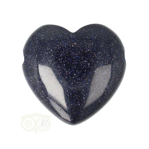 Grote foto goudsteen blauwe hart hanger 3 cm nr 11 kleding dames sieraden