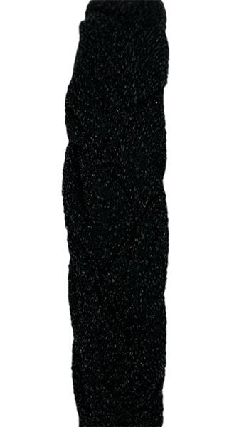 Grote foto diadeem haarband van stof glitter zwart vlecht kleding dames sieraden
