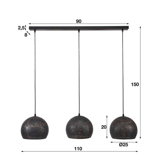 Grote foto hanglamp baltimore rond 3x 25 huis en inrichting overige