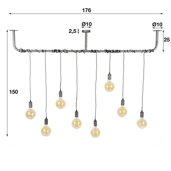 Grote foto industri le hanglamp denver 8l huis en inrichting overige