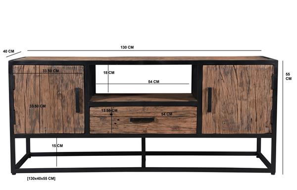 Grote foto livingfurn tv meubel dakota 130 cm huis en inrichting overige