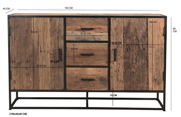 Grote foto livingfurn dressoir dakota 150 cm huis en inrichting overige
