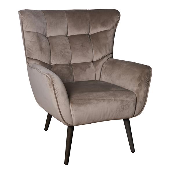 Grote foto fauteuil kian velvet zand huis en inrichting stoelen