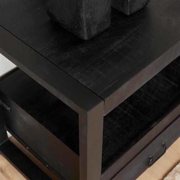 Grote foto zwart tv meubel britt black met lades 150 cm huis en inrichting overige