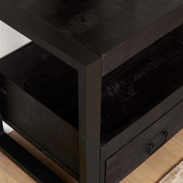 Grote foto zwart tv meubel britt black met lades 100 cm huis en inrichting overige