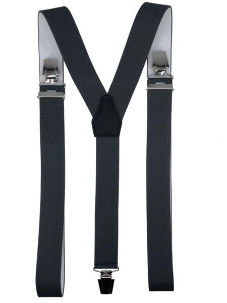Grote foto grijze bretels met extra sterke clips kleding dames riemen