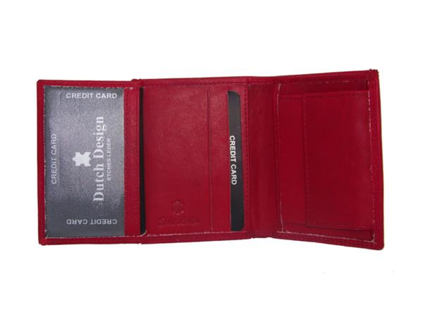 Grote foto kleine dutch design portemonnee hoog model rood 5 creditcardvakken. kleding dames sieraden