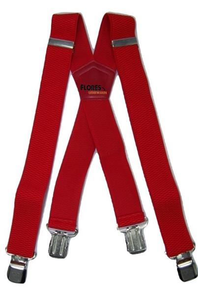 Grote foto rode heavy duty bretels met 4 extra sterke stalen clips kleding dames riemen