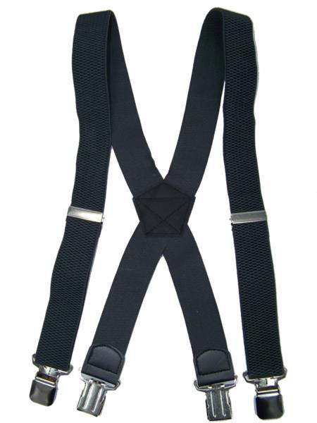 Grote foto grijze heavy duty bretels met 4 extra sterke stalen clips kleding dames riemen