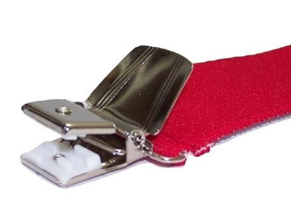 Grote foto xxl rode bretels met extra sterke brede clips 3 clips kleding dames riemen
