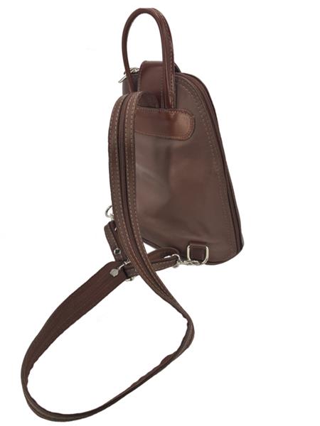 Grote foto vera pelle leren rugzakje bruin met bruine details sieraden tassen en uiterlijk schoudertassen