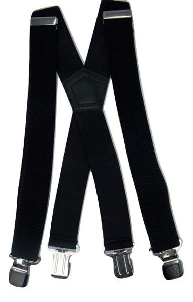 Grote foto duo pack heavy duty bretels zwart donkerblauw 4 clips kleding dames riemen