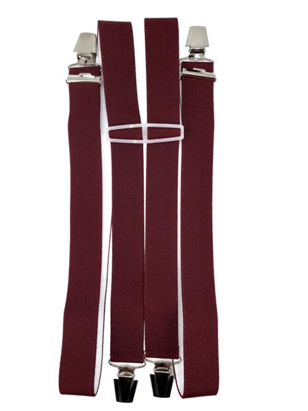 Grote foto bordeaux bretels met 4 extra sterke clips kleding dames riemen