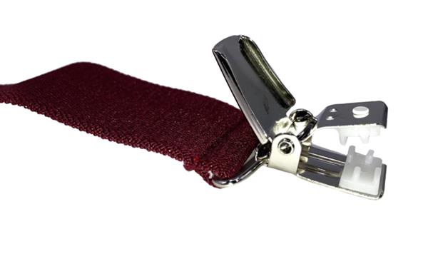 Grote foto bordeaux bretels met 4 extra sterke clips kleding dames riemen