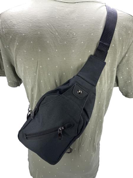 Grote foto one strap crossbody canvas zwart sieraden tassen en uiterlijk schoudertassen