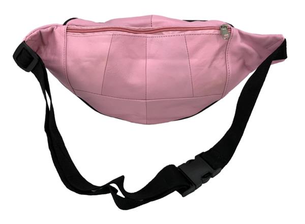 Grote foto heup buiktas flores lederwaren model active met klep roze sieraden tassen en uiterlijk schoudertassen
