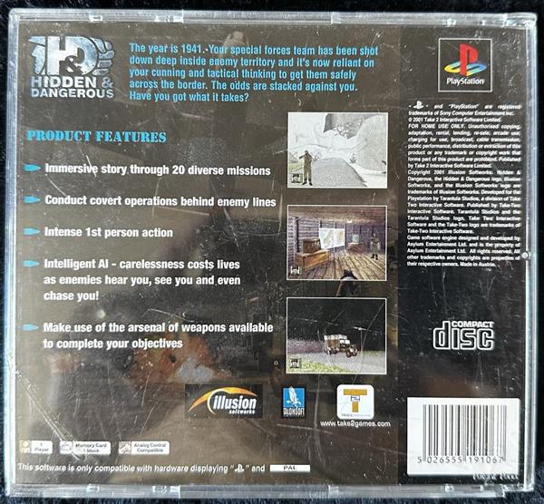 Grote foto h d hidden dangerous playstation 1 ps1 no manual spelcomputers games overige playstation games