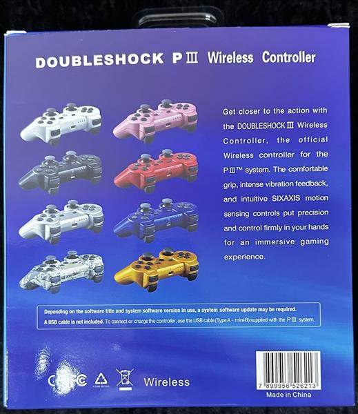 Grote foto double shock controller wireless voor psiii roze nieuw spelcomputers games playstation 3