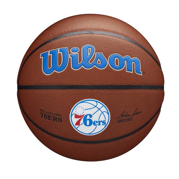 Grote foto wilson nba philadelphia 76ers composite indoor outdoor basketbal 7 sport en fitness basketbal