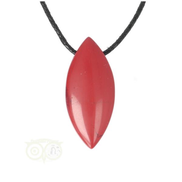 Grote foto rode jaspis ovaal hanger nr 14 11 gram kleding dames sieraden