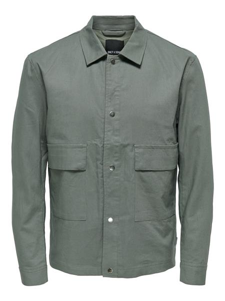 Grote foto marlon linen jacket castor gray kledingmaat s kleding heren sportkleding