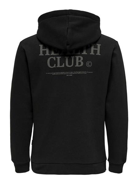 Grote foto kyle reg fb club print hoodie zwart kledingmaat xs kleding heren truien en vesten