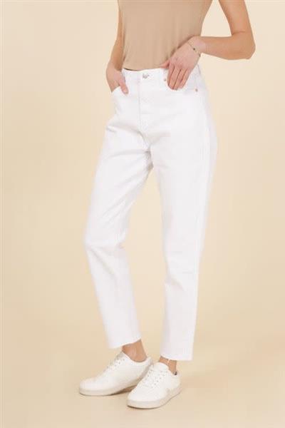 Grote foto mom jeans marivy white 2083 kleding dames broeken en pantalons