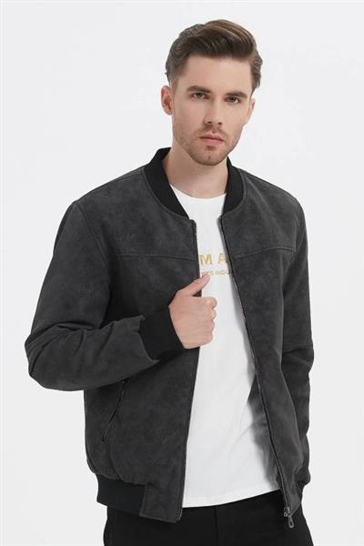 Grote foto jacket suede 5146 black kleding heren jassen zomer