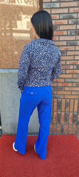 Grote foto travel top leopard print 2326 cobalt kleding dames t shirts