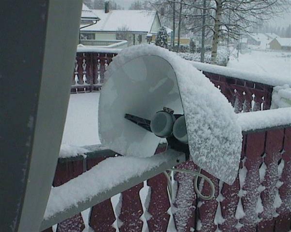 Grote foto lnb regen sneeuw beschermkap 25cm telecommunicatie satellietontvangers