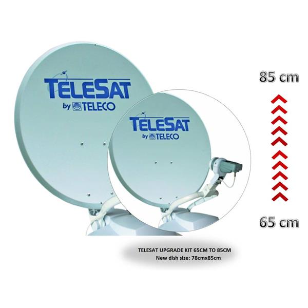 Grote foto teleco 17613 upgrade set telesat 65cm naar 85cm telecommunicatie satellietontvangers
