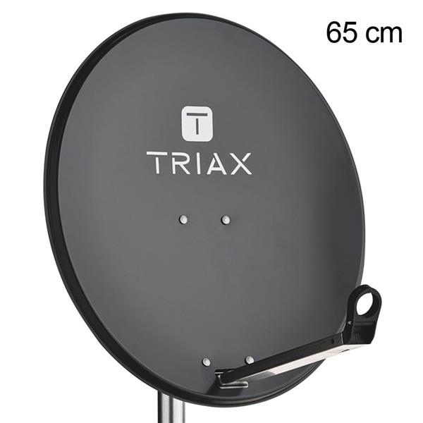 Grote foto triax tds 65cm schotel kleur 7016 antraciet telecommunicatie satellietontvangers