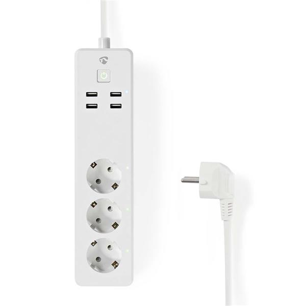 Grote foto wi fi smart stekkerdoos 3x schuko type f 4x usb 16 a doe het zelf en verbouw inbraaksystemen